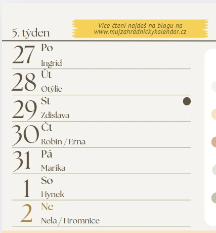 Stolní Zahradnický kalendář
