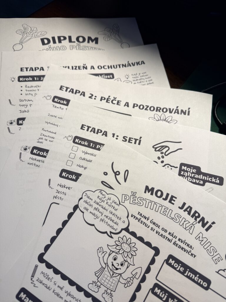 Pěstování s dětmi - jaro - pracovní listy